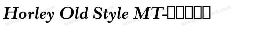 Horley Old Style MT字体转换